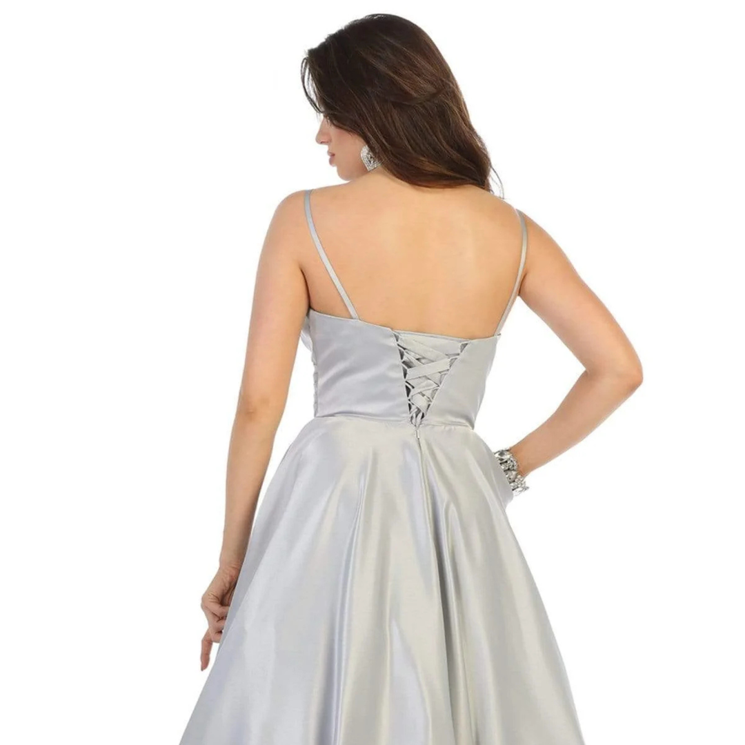 Emma Clara - Vestido Princesa Cierre tipo Corset EC0136 Silver
