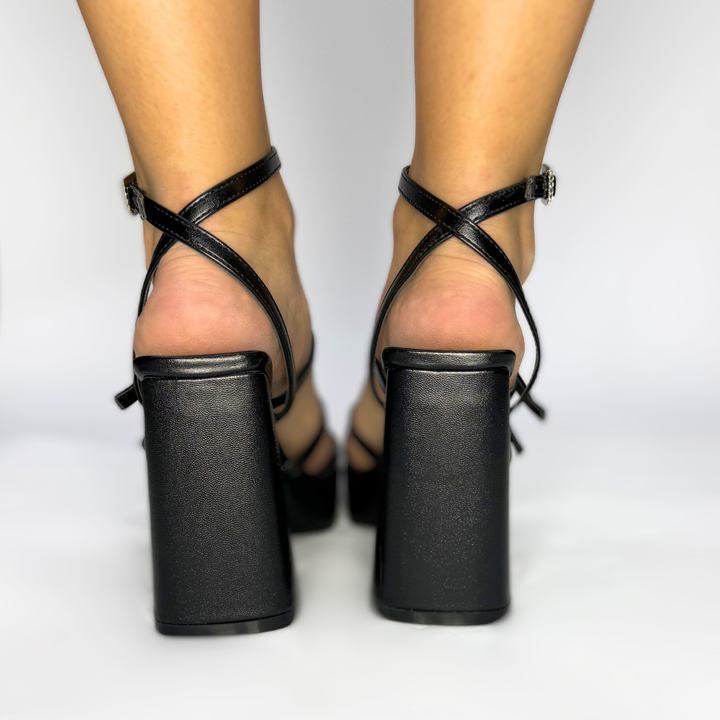 Emma Clara - Zapato de Fiesta con Straps Donna Negro