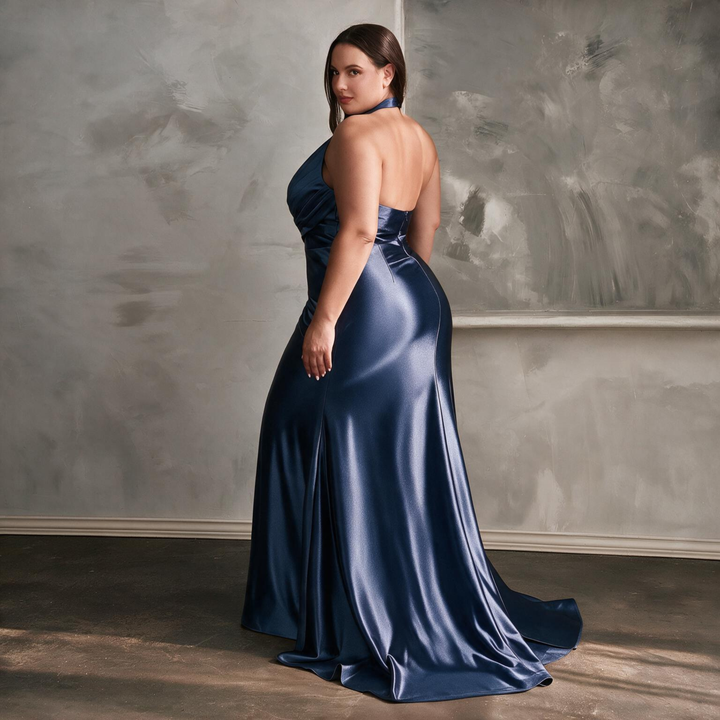 Emma Clara - Vestido de Fiesta Talla Grande Roberta Azul Navy