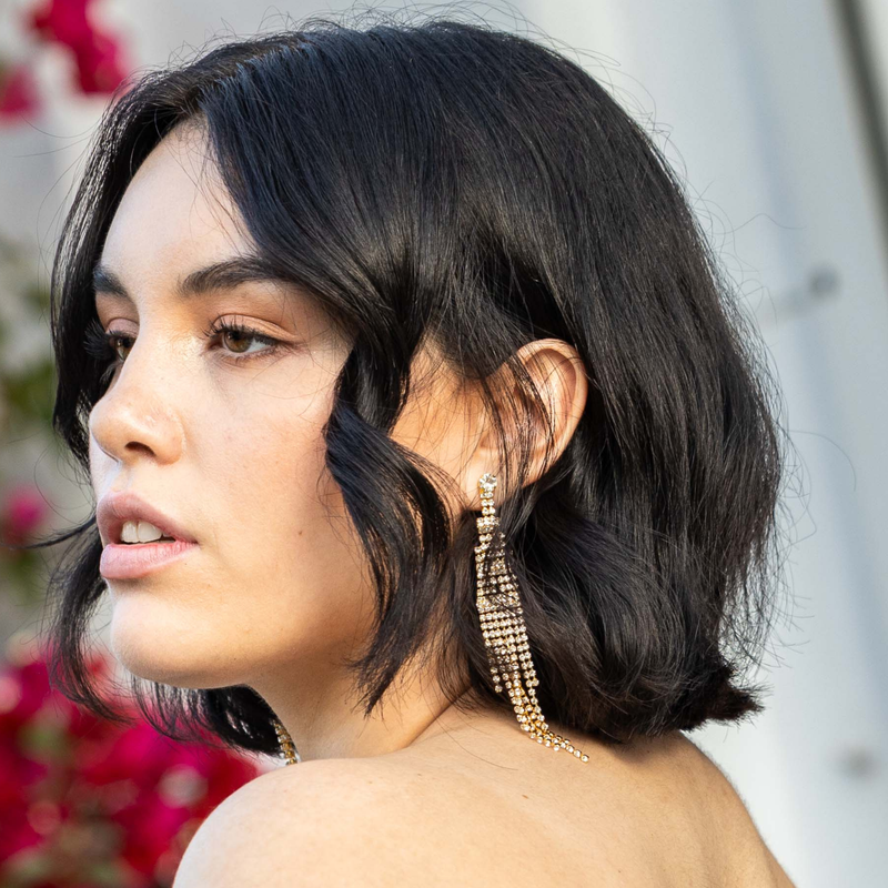 Emma Clara - Aros de Fiesta diseño Strass Dorado