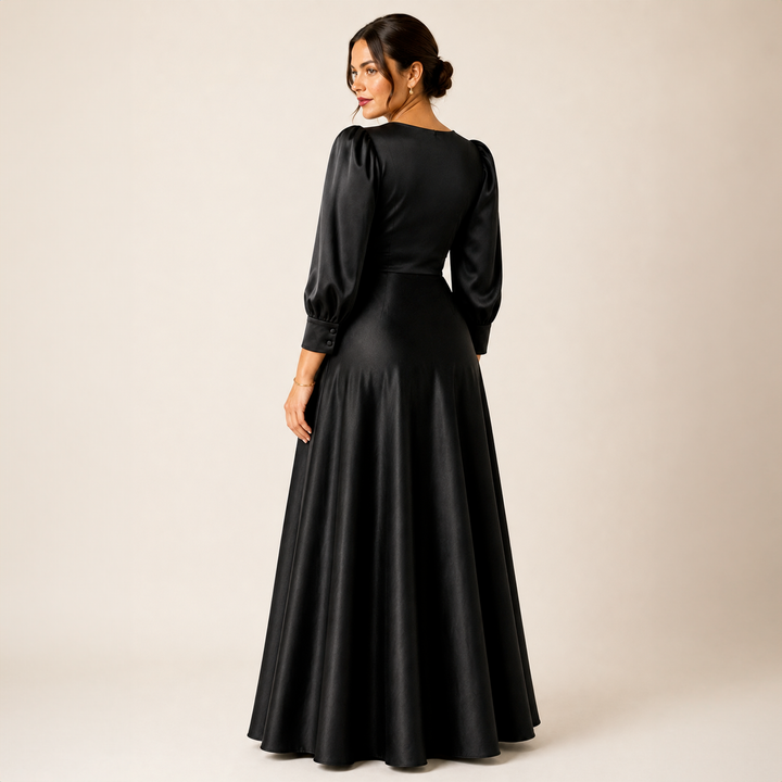 Emma Clara - Vestido de Fiesta Casual Tipo A July Negro