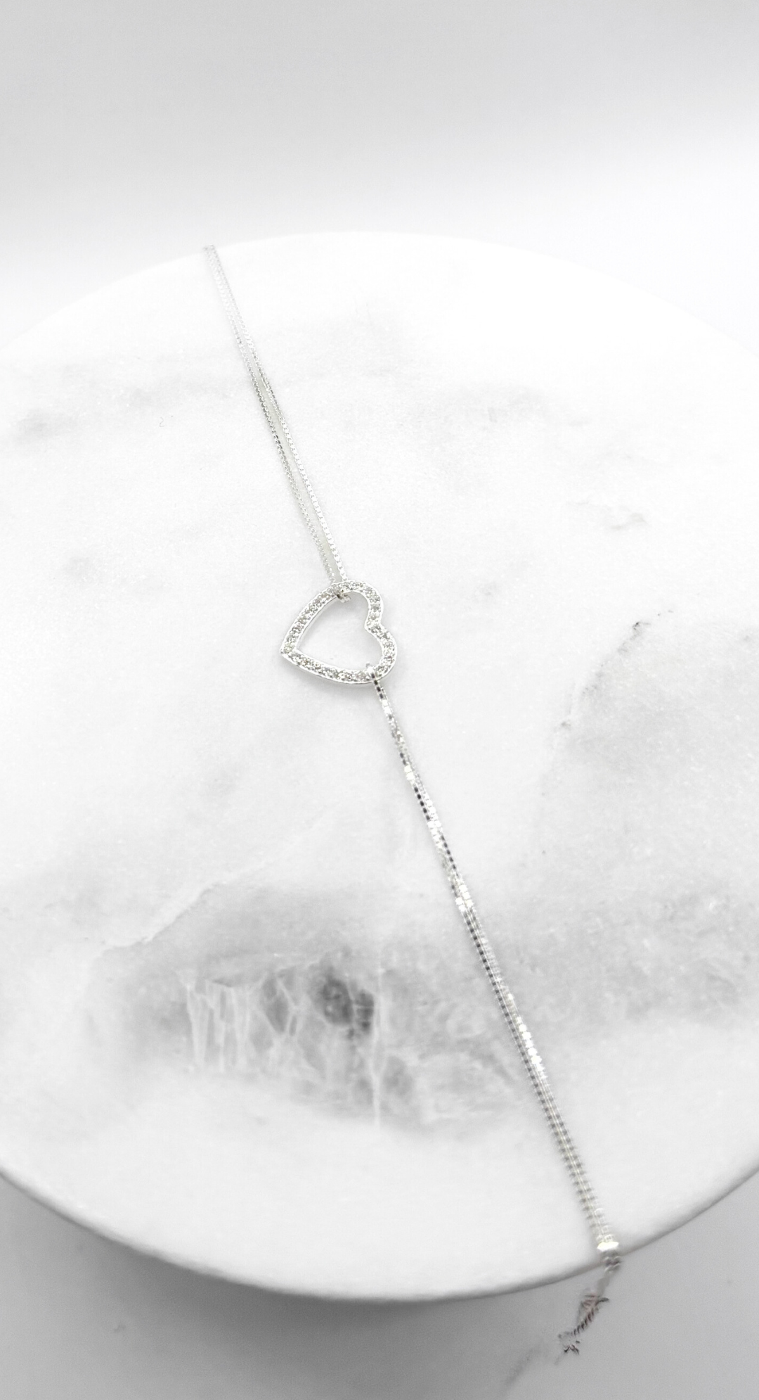EMMA CLARA - PULSERA FINA CORAZÓN CIRCONES ENCHAPADO PLATA 925