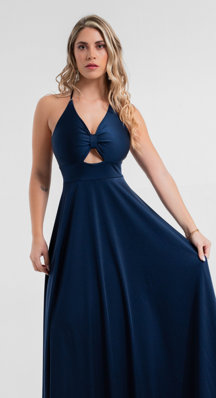 Emma Clara - Vestido Tipo A Iris Azul Navy