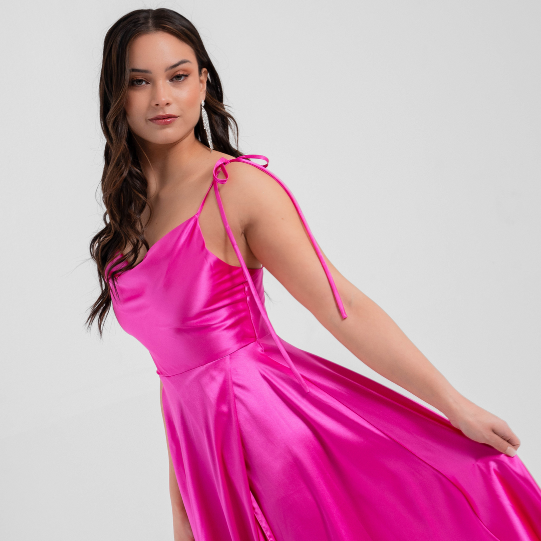 Emma Clara - Vestido De Fiesta Tipo A EC0128 Fucsia