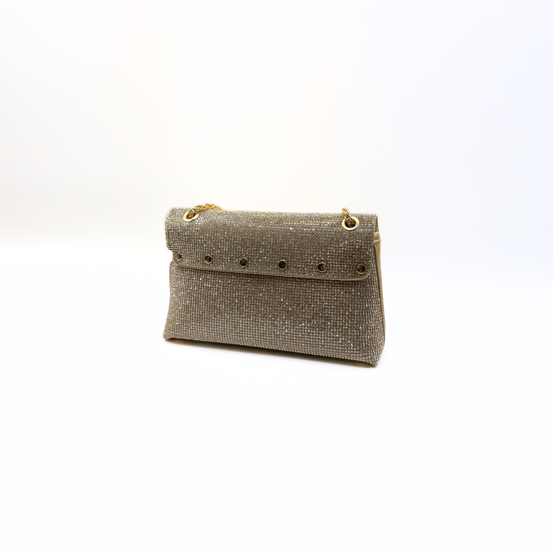 Emma Clara - Cartera de Fiesta Con Detalles Strass Dorado