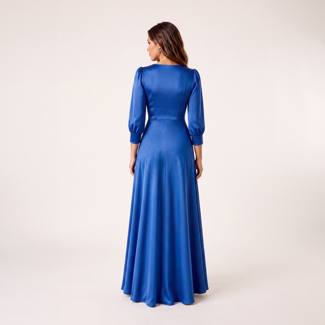 Emma Clara - Vestido de Fiesta Casual Tipo A July Azul Royal