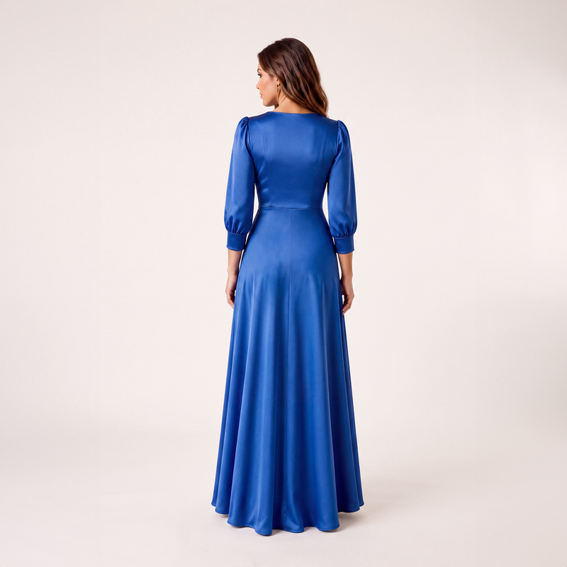 Emma Clara - Vestido de Fiesta Casual Tipo A July Azul Royal