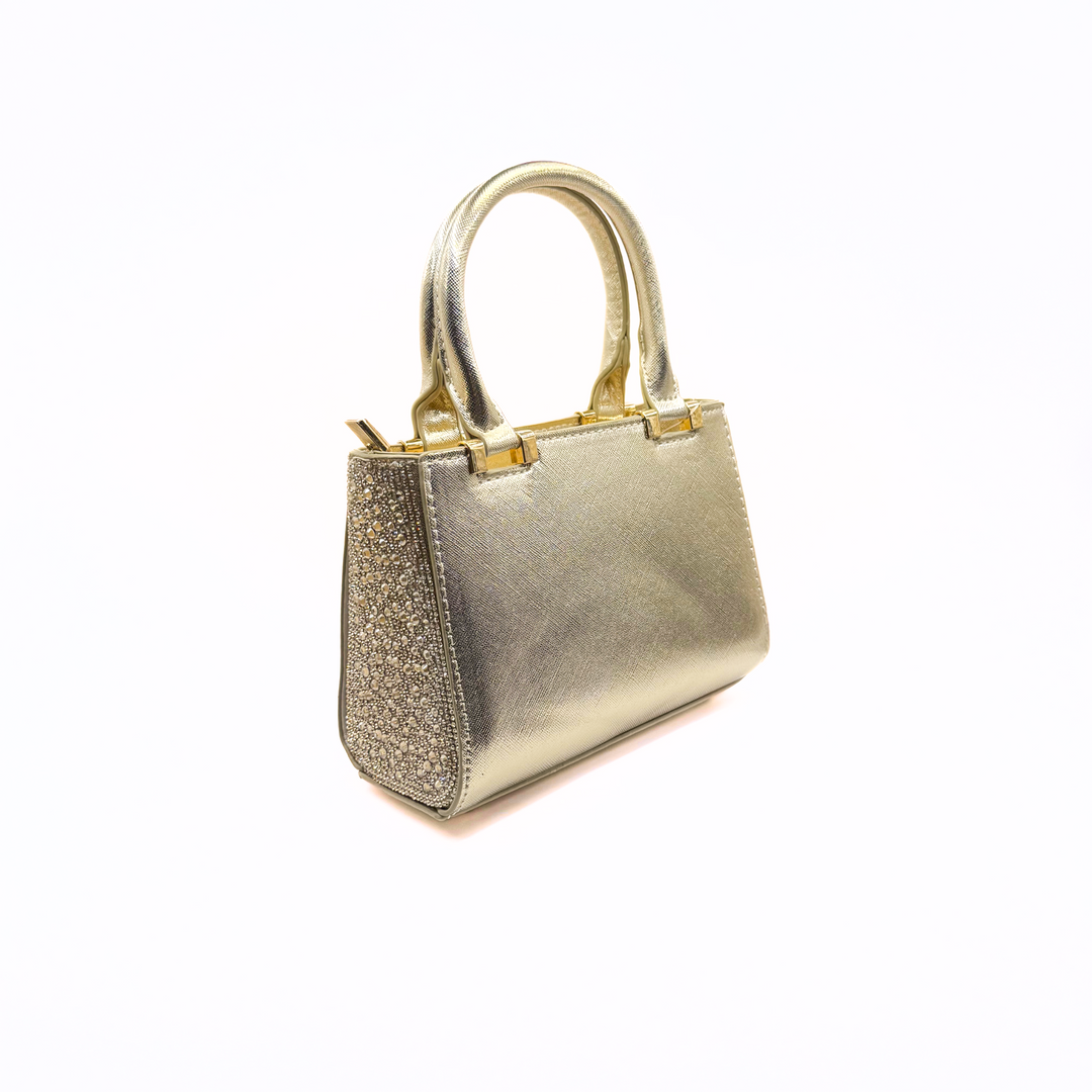 Emma Clara - Mini Cartera de Fiesta Brillante Con Manilla Dorado