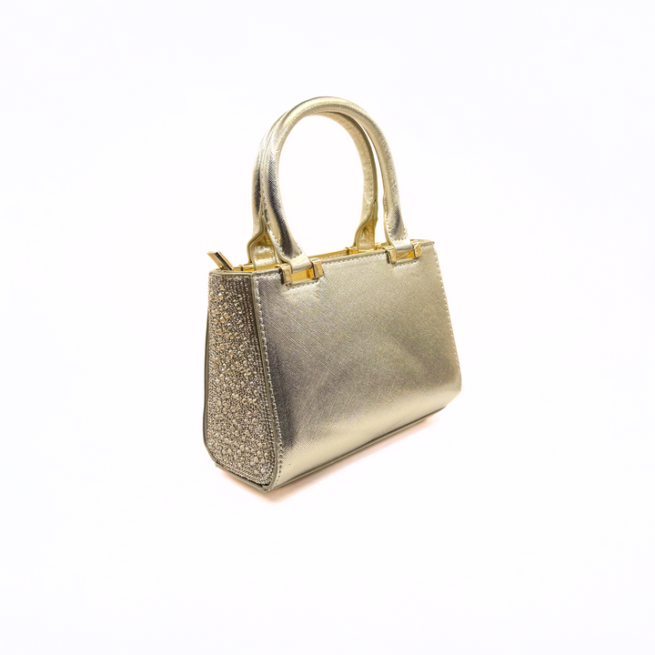 Emma Clara - Mini Cartera de Fiesta Brillante Con Manilla Dorado
