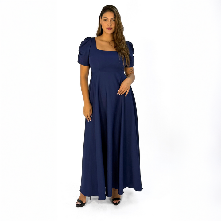 Emma Clara - Vestido De Fiesta Elegante Eduarda Azul Marino