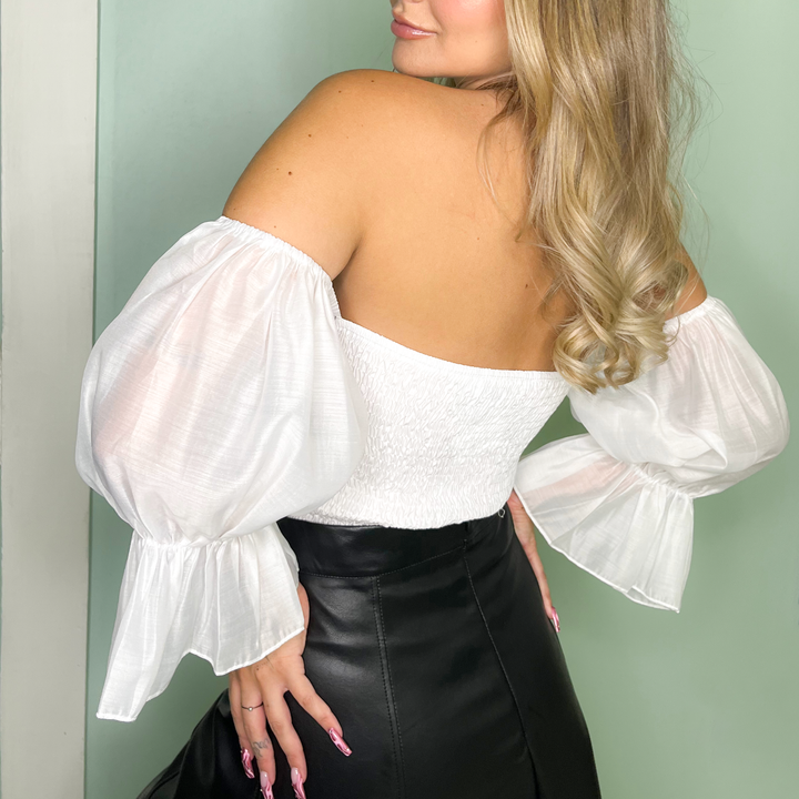 Emma Clara - Top Hombros Descubiertos Sarah Blanco