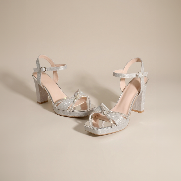 Emma Clara - Zapato de Fiesta Diseño Cinta Brillante Rue Plateado
