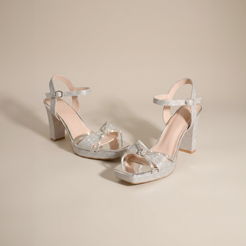 Emma Clara - Zapato de Fiesta Diseño Cinta Brillante Rue Plateado