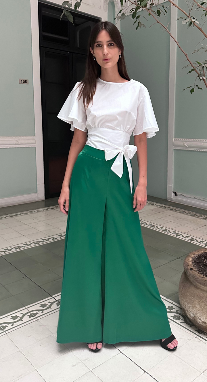 EMMA CLARA - PALAZZO SATÍN VERDE ESMERALDA