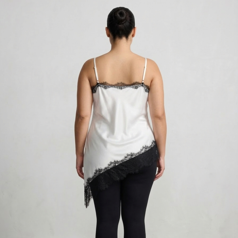 Emma Clara - Polera Lencera Encaje Elisa Blanca