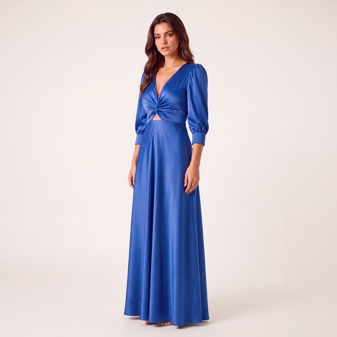 Emma Clara - Vestido de Fiesta Casual Tipo A July Azul Royal