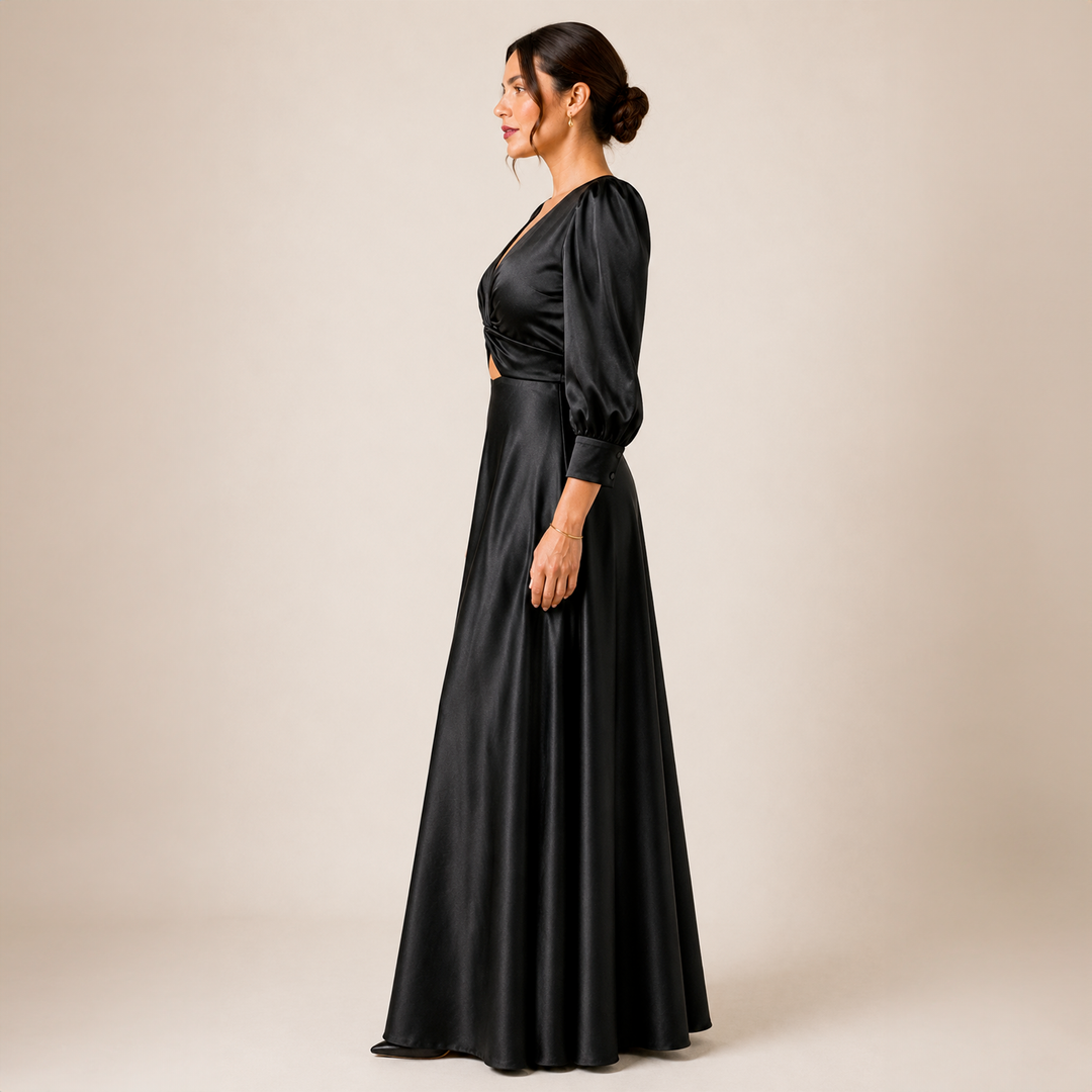 Emma Clara - Vestido de Fiesta Casual Tipo A July Negro