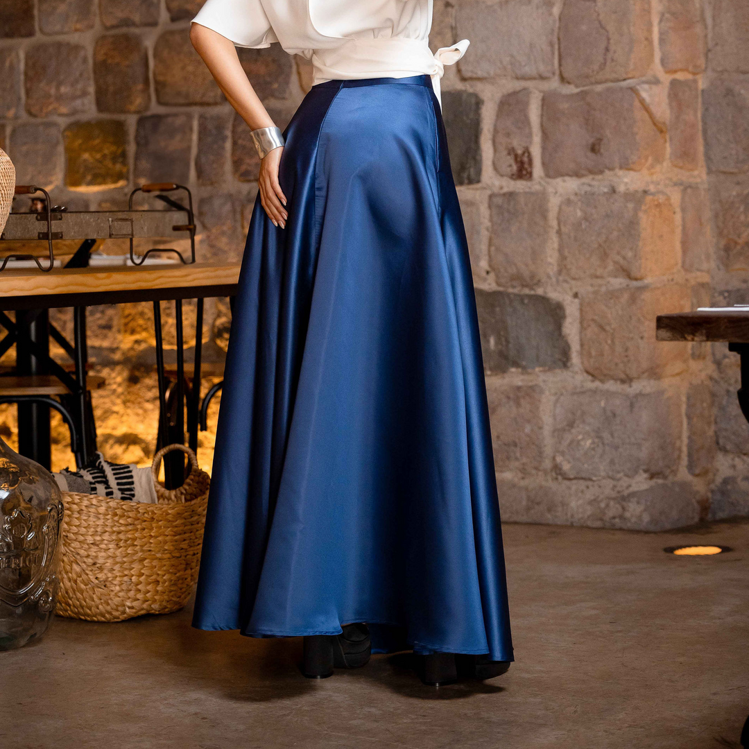 Emma Clara - Maxi Falda Azul Marino