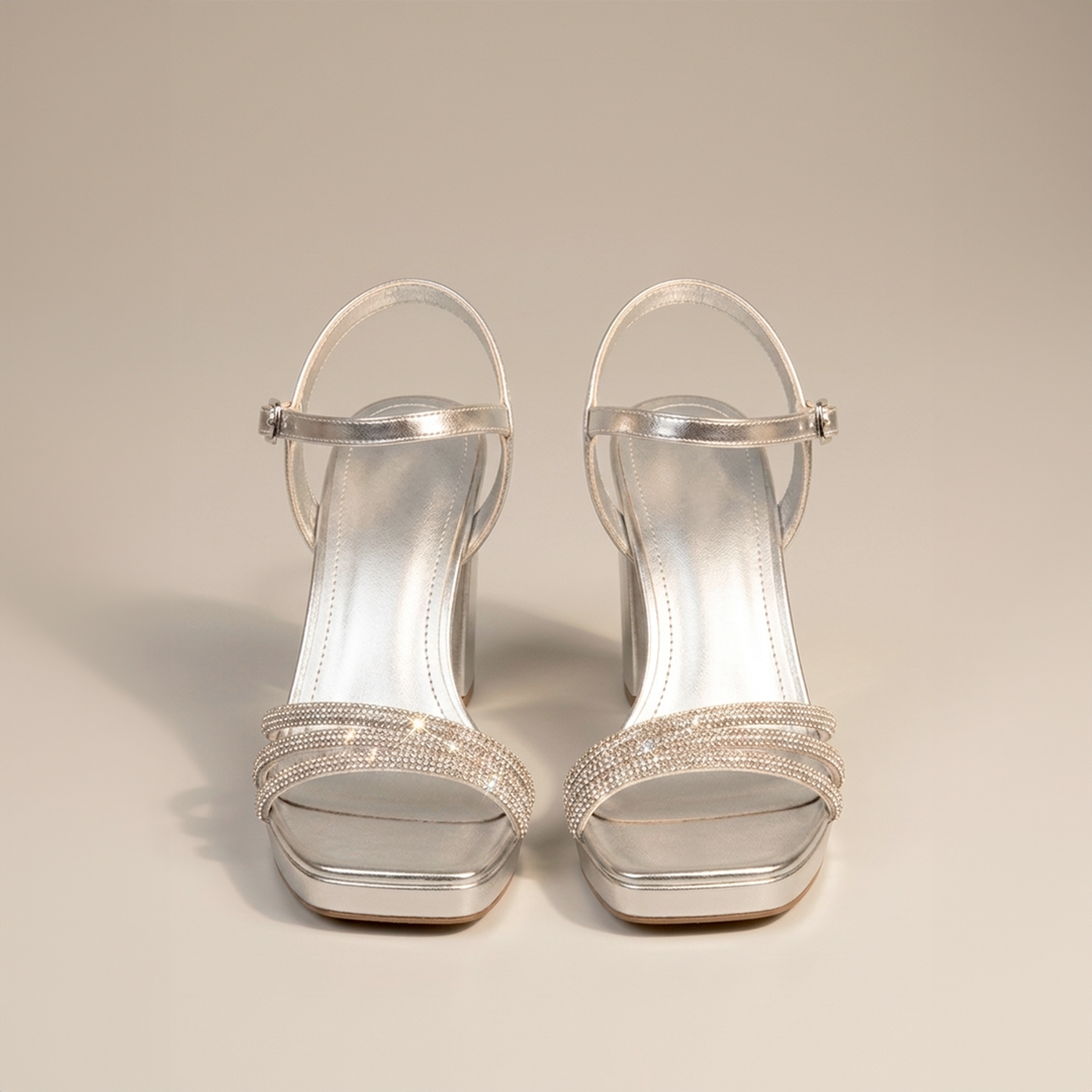 Emma Clara - Zapato de Fiesta Strass Rita Plateado