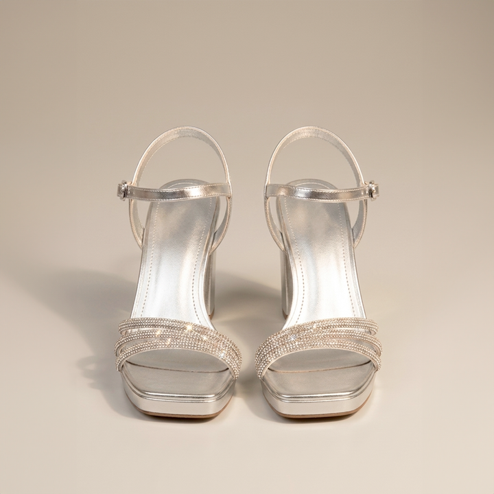 Emma Clara - Zapato de Fiesta Strass Rita Plateado