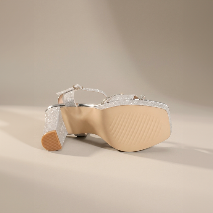 Emma Clara - Zapato de Fiesta Diseño Cinta Brillante Rue Plateado