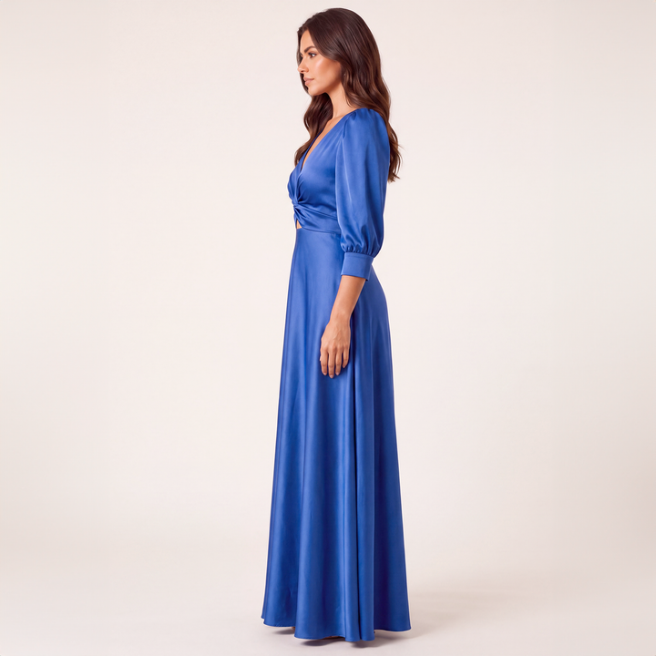 Emma Clara - Vestido de Fiesta Casual Tipo A July Azul Royal
