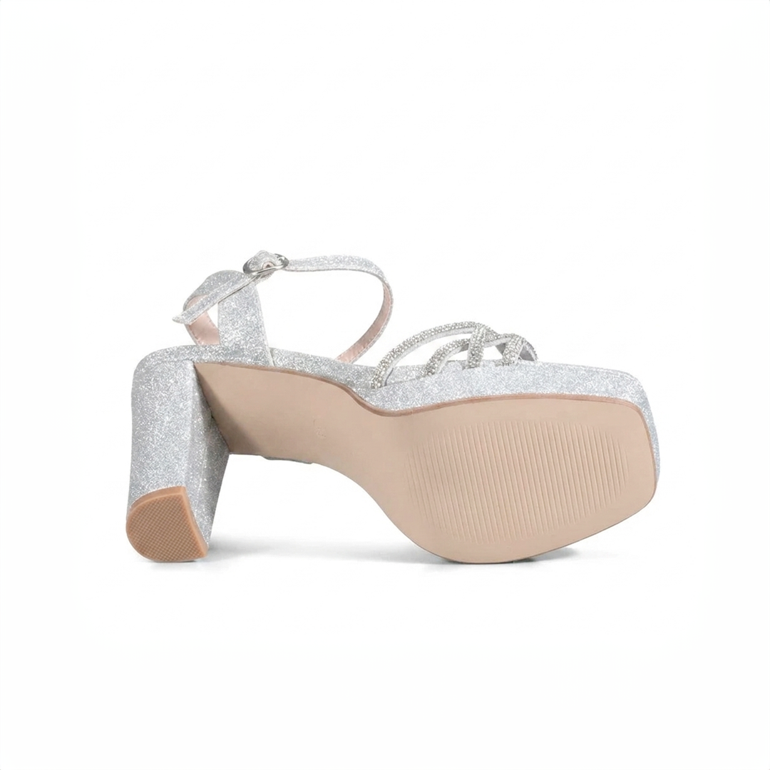 Emma Clara - Zapato de Fiesta Tacón medio Sol Plateado