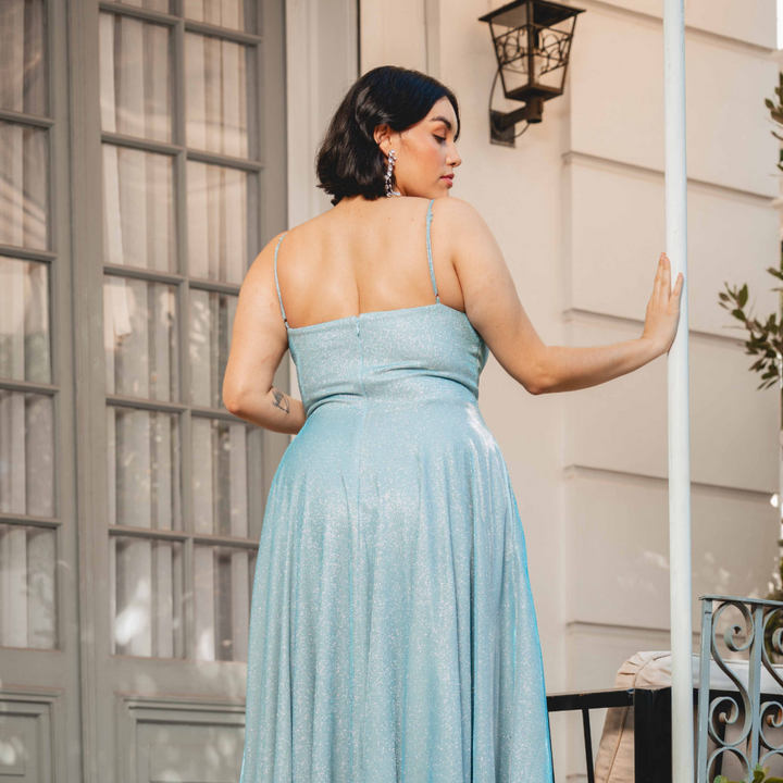 Emma Clara  - Vestido de Fiesta Brillante Ofelia Light Blue