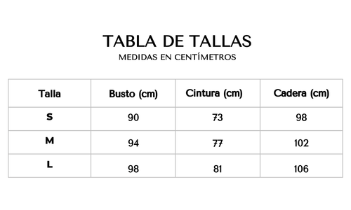 Tabla de tallas