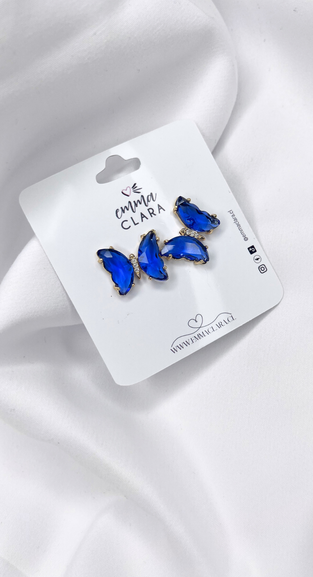 Emma Clara - Aros Mariposa Azul Royal