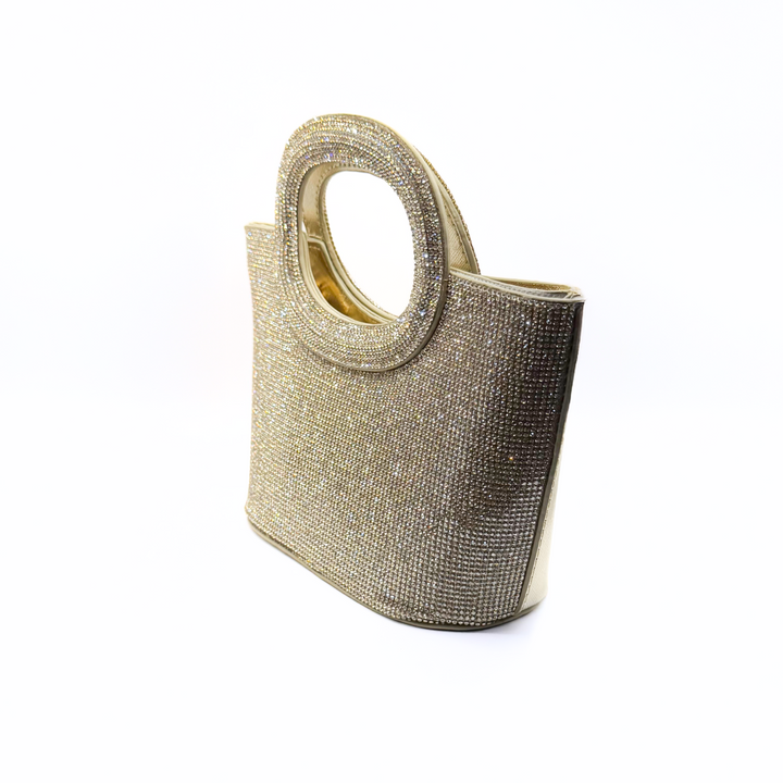 Emma Clara - Cartera de Fiesta Strass Dorada