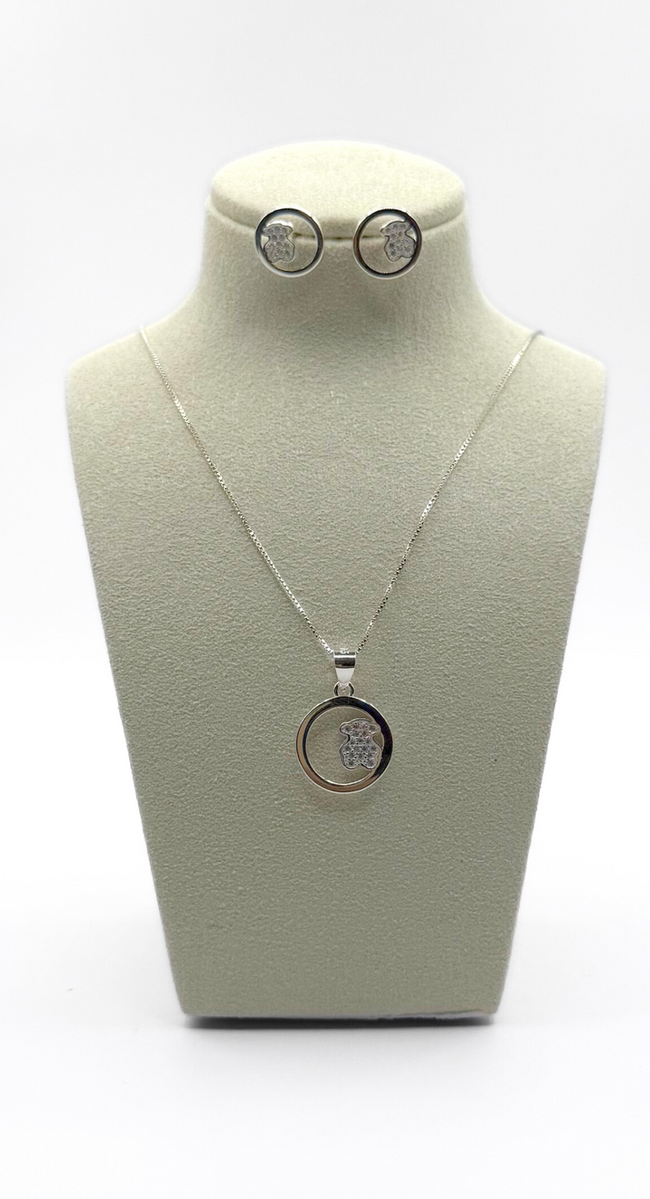Emma Clara - Conjunto Diseño Osito Plata 925