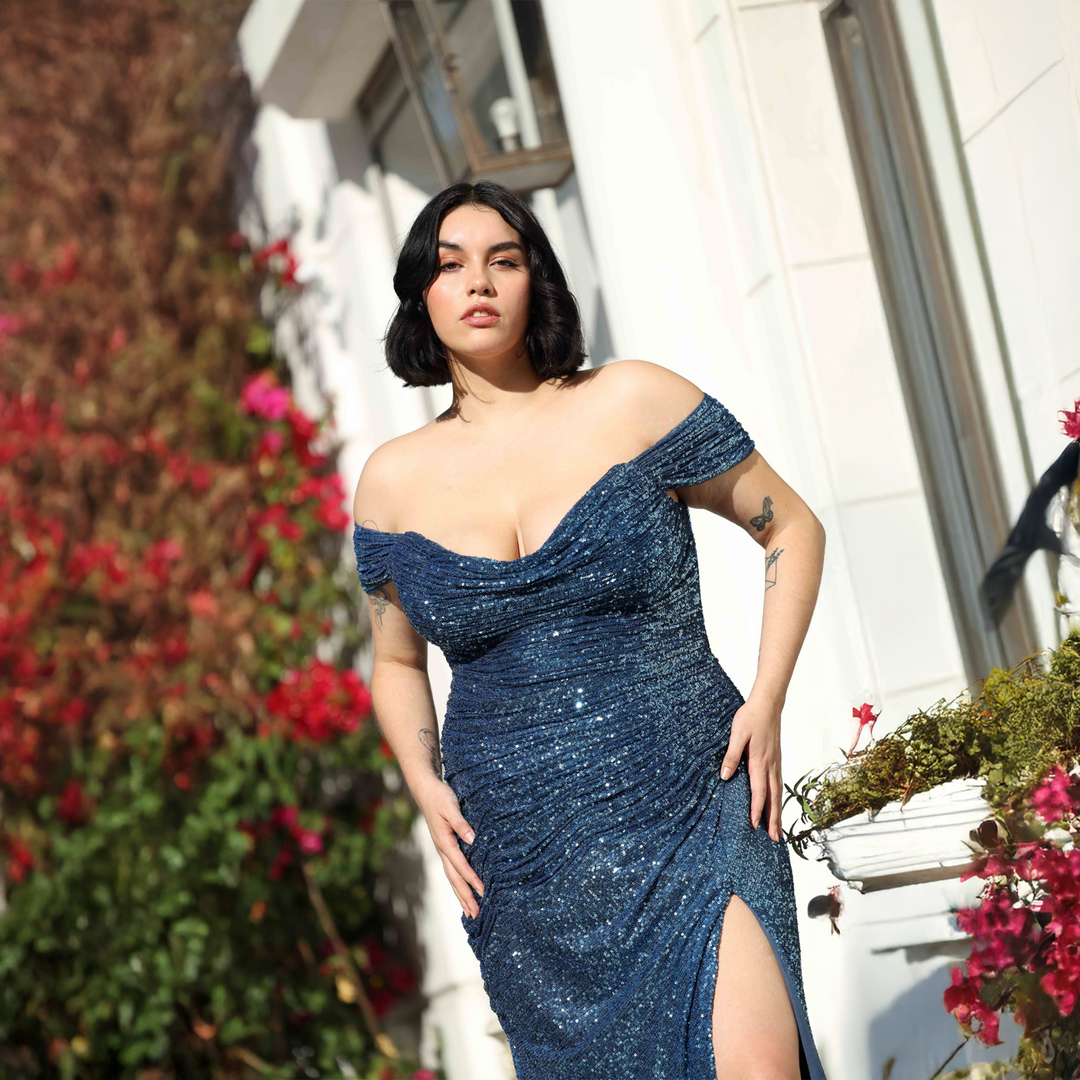 Emma Clara - Vestido De Fiesta Con Lentejuelas Julia Lapis Blue