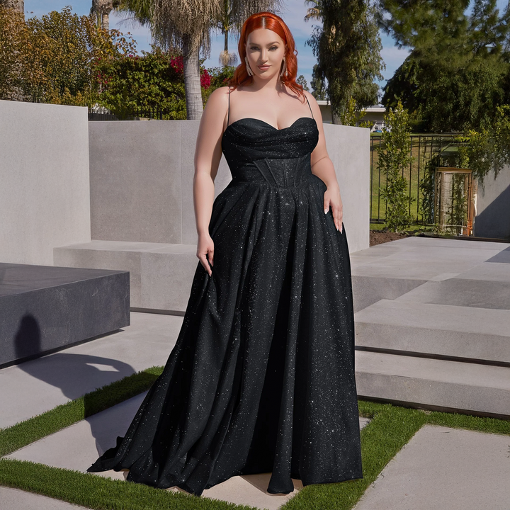 Emma Clara - Vestido Largo Con Corset Clara Negro