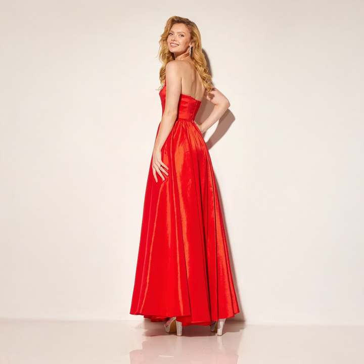 Emma Clara - Vestido de gala con brillo strass elegante Iris Rojo