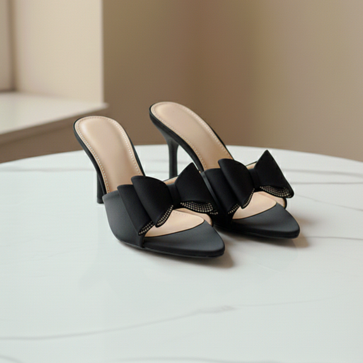 Emma Clara - Zapatos de Fiesta Stilettos Rosa Ari Negro