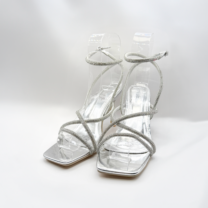 Emma Clara - Zapatos de Fiesta Straps Delgadas Ame Plateado