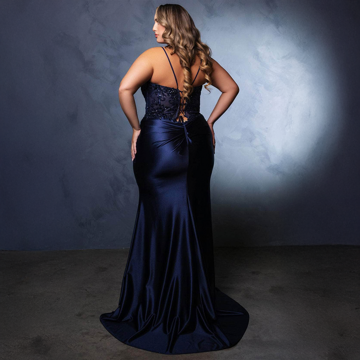 Emma Clara - Vestido De Fiesta Corset Olivia Azul Navy