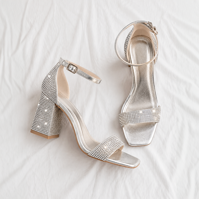 Emma Clara - Zapatos de Fiesta Strass Bruna Plateado