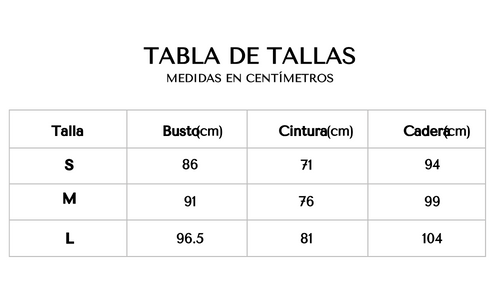 Tabla de tallas