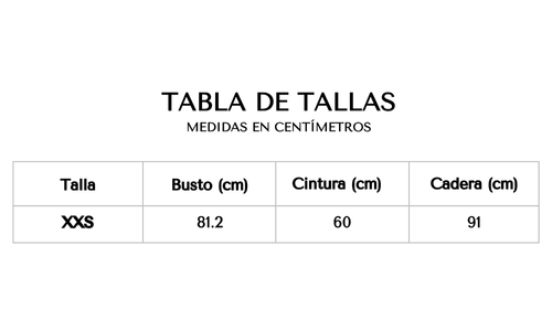Tabla de tallas 
