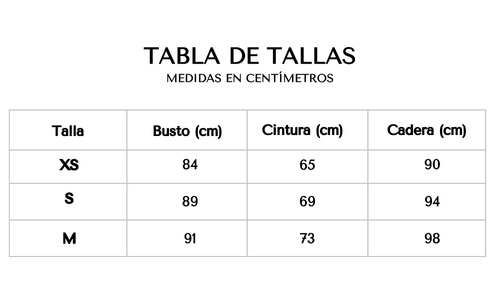 Tabla de tallas