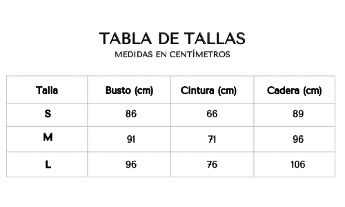 Tabla de tallas
