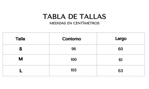 Tabla de tallas