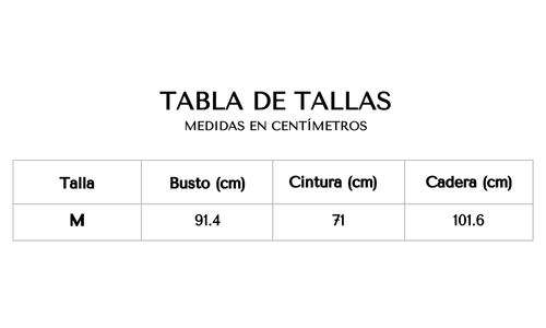 Tabla de tallas 