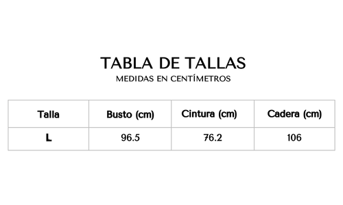 Tabla de tallas 