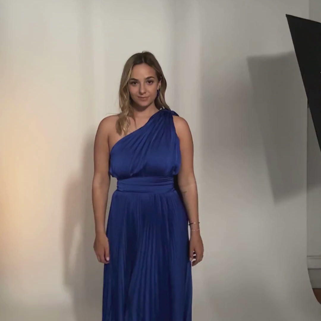 Emma Clara - Vestido Asimétrico Eva Azul Royal