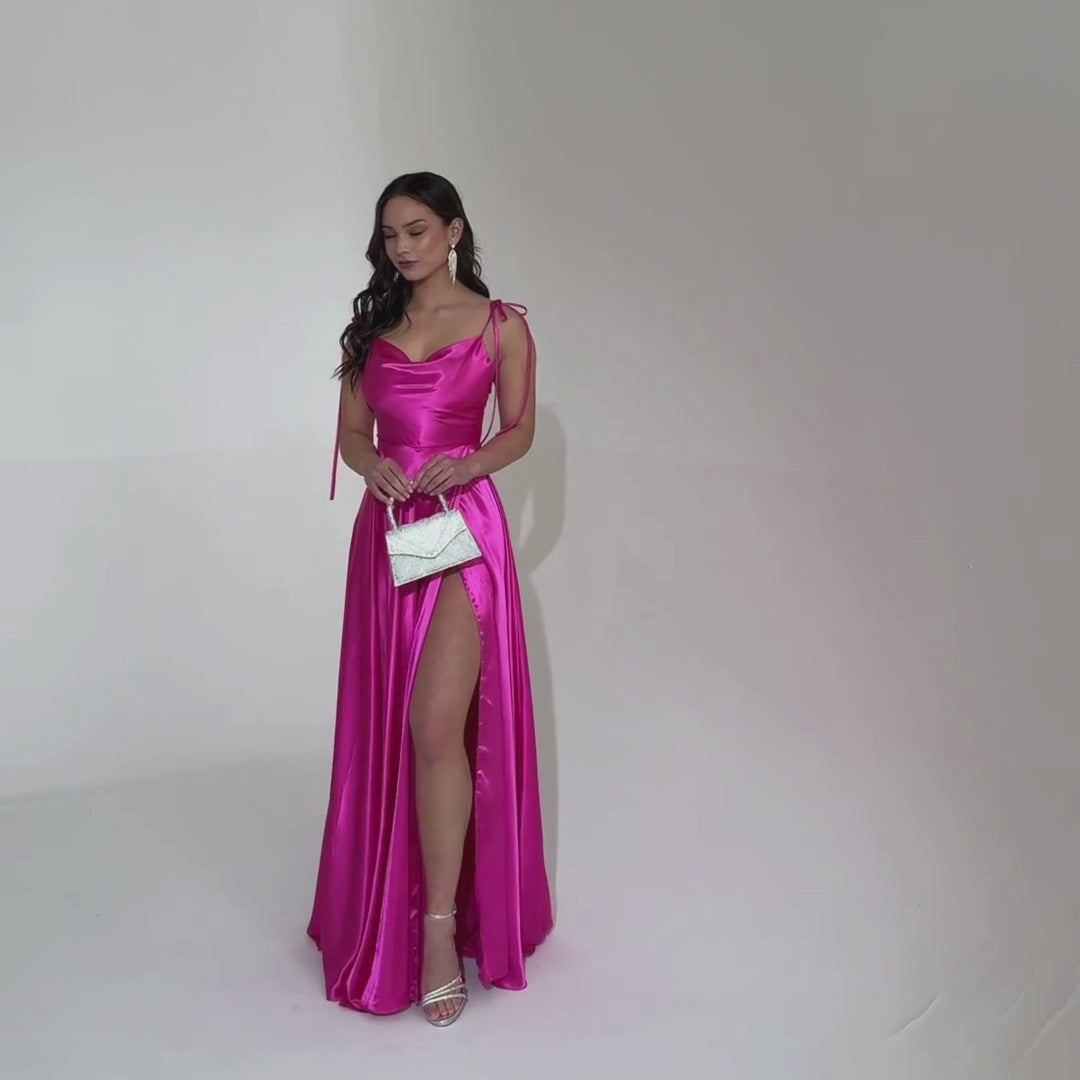 Emma Clara - Vestido De Fiesta Tipo A EC0128 Fucsia